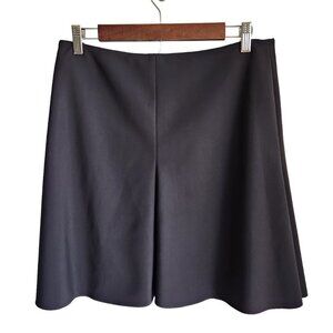 Akris Punto Skirt 8 Black A Line Mini Pleated NEW Lined Classic Basics